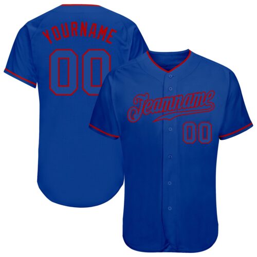 Royal0138 Custom Royal Royal-Red Authentic Baseball Jersey