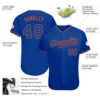 Custom Royal Royal-Orange Authentic Baseball Jersey