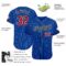 Custom Royal White Pinstripe Red-Black Authentic Baseball Jersey