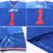 Royal0153-6 Custom Royal Red-White Mesh Authentic Throwback Football Jersey