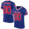 Royal0166 Custom Royal Red-White Mesh Authentic Throwback Football Jersey