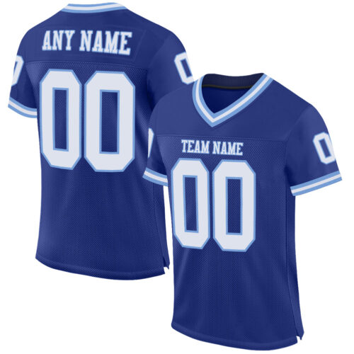 Royal0167 Custom Royal White-Light Blue Mesh Authentic Throwback Football Jersey