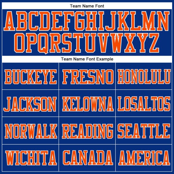 Custom Royal Orange-White Mesh Authentic Football Jersey