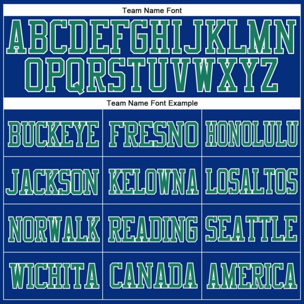 Custom Royal Kelly Green-White Mesh Authentic Football Jersey