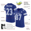 Custom Royal White Mesh Authentic Football Jersey