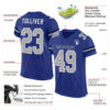 Custom Royal Gray-White Mesh Authentic Football Jersey