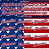 Custom Royal Red-White 3D Pattern Design American Flag Authentic Basketball Jersey