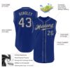 Custom Royal Gray-Black Authentic Sleeveless Baseball Jersey