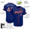 Custom Royal Gray-Red Authentic Baseball Jersey