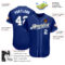 Custom Royal White-Light Blue Authentic Baseball Jersey