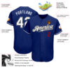Custom Royal White-Red Authentic Baseball Jersey