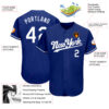 Custom Royal White Authentic Baseball Jersey