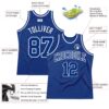 Custom Royal Royal-White Authentic Throwback Basketball Jersey