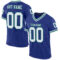 Royal0359 Custom Royal White-Kelly Green Mesh Authentic Throwback Football Jersey