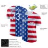Custom Royal White-Red 3D American Flag Performance T-Shirt