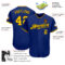 Custom Royal Gold-Black Authentic Baseball Jersey