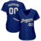 Custom Royal White Black-Gray Authentic Baseball Jersey