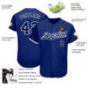 Custom Royal Navy-White Authentic Baseball Jersey