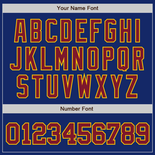 Custom Royal Crimson-Gold Authentic Baseball Jersey