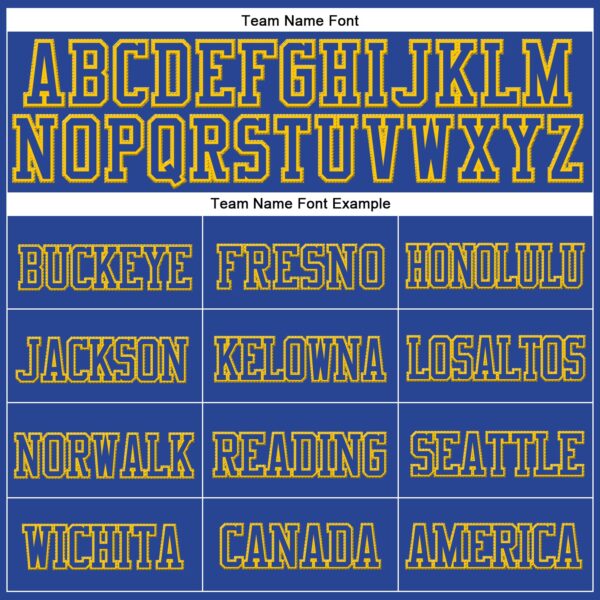 Custom Royal Royal-Gold Stitched Cuffed Knit Hat