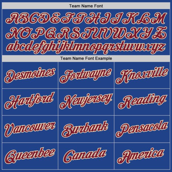 Custom Royal Crimson-Cream Performance T-Shirt