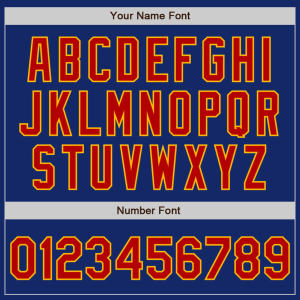 Custom Royal Red-Gold Authentic Baseball Jersey