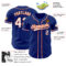 Custom Royal White-Orange Authentic Baseball Jersey