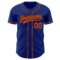 Custom Royal Orange-Black Authentic Baseball Jersey