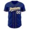 Custom Royal White Old Gold-Black Authentic Baseball Jersey