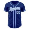 Custom Royal Light Blue-White Authentic Baseball Jersey
