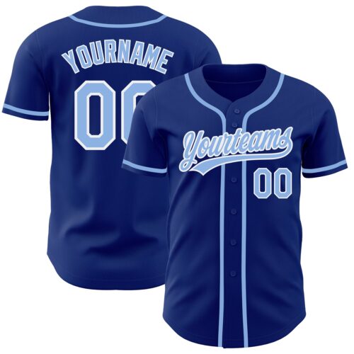 Royal0467 Custom Royal Light Blue-White Authentic Baseball Jersey