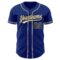 Custom Royal Black-City Cream Authentic Baseball Jersey
