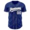 Custom Royal White Pinstripe White Gray-Black Authentic Baseball Jersey
