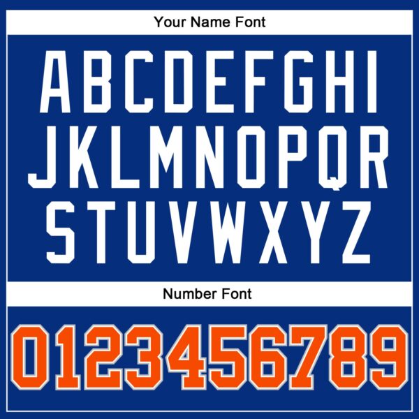 Custom Royal Orange-Gray Authentic Throwback Basketball Jersey