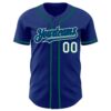 Custom Royal White-Kelly Green Authentic Baseball Jersey