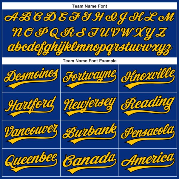 Custom Royal Yellow Pinstripe Black Authentic Baseball Jersey