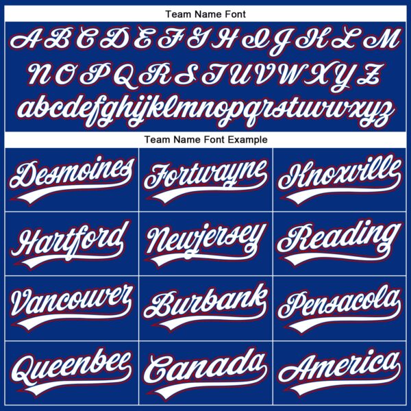 Custom Royal White Pinstripe Red Authentic Baseball Jersey