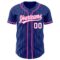 Custom Royal White Pinstripe Pink Authentic Baseball Jersey