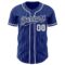 Custom Royal White Pinstripe Gray-Navy Authentic Baseball Jersey