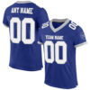 Custom Royal White-Gray Mesh Authentic Football Jersey