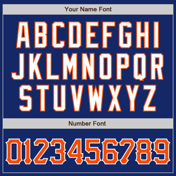 Custom Royal Orange-White Authentic Baseball Jersey