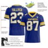 Custom Royal White-Yellow Authentic Football Jersey