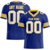 Custom Royal White-Yellow Authentic Football Jersey