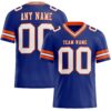 Custom Royal White-Orange Authentic Football Jersey