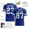 Custom Royal White-Light Blue Authentic Football Jersey