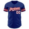 Custom Royal White-Red Authentic Baseball Jersey