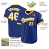 Custom Royal White-Gold Authentic Throwback Baseball Jersey