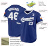 Custom Royal White-Gray Authentic Throwback Baseball Jersey