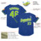 Custom Royal Neon Green-White Mesh Authentic Throwback Baseball Jersey