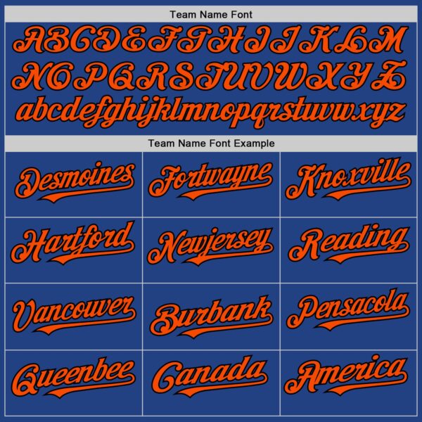 Custom Royal Black-Orange Mesh Authentic Throwback Baseball Jersey